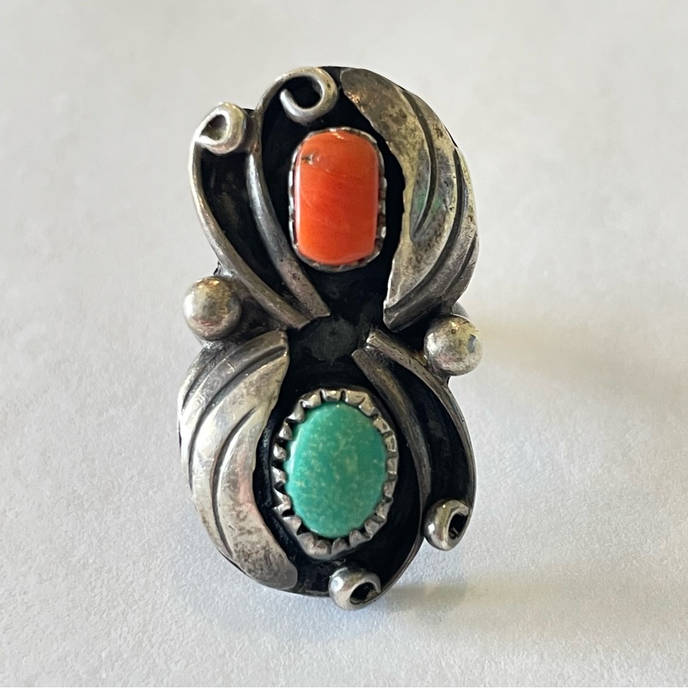 Vintage Henry Mariano Sterling Silver Native American Navajo Ring Sz 6 Sawtooth